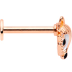 16G 5/16 Rose Gold Tone Fashion Fox Labret Monroe Tragus