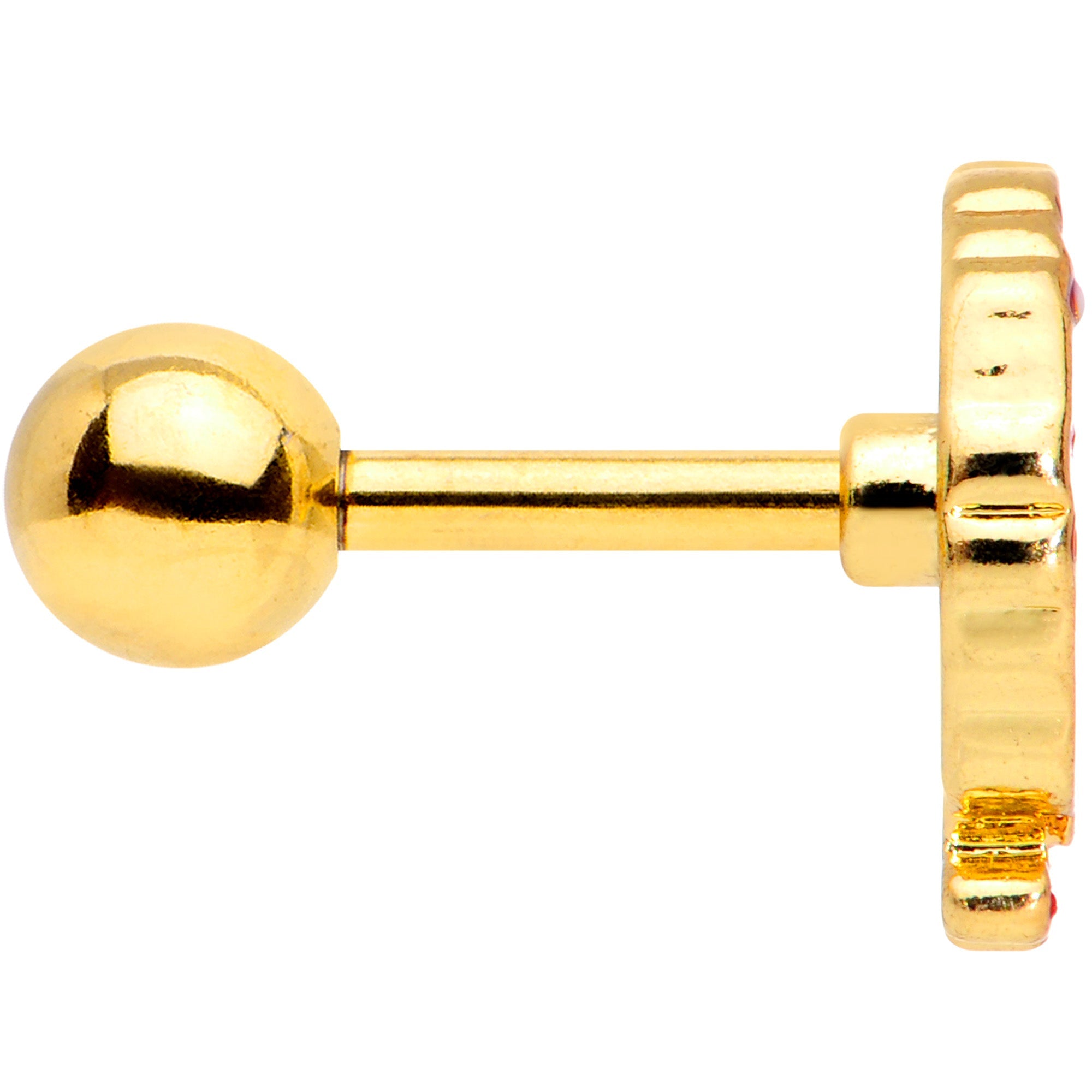 16G 1/4 Gold Tone Turkey Thanksgiving Cartilage Tragus Earring