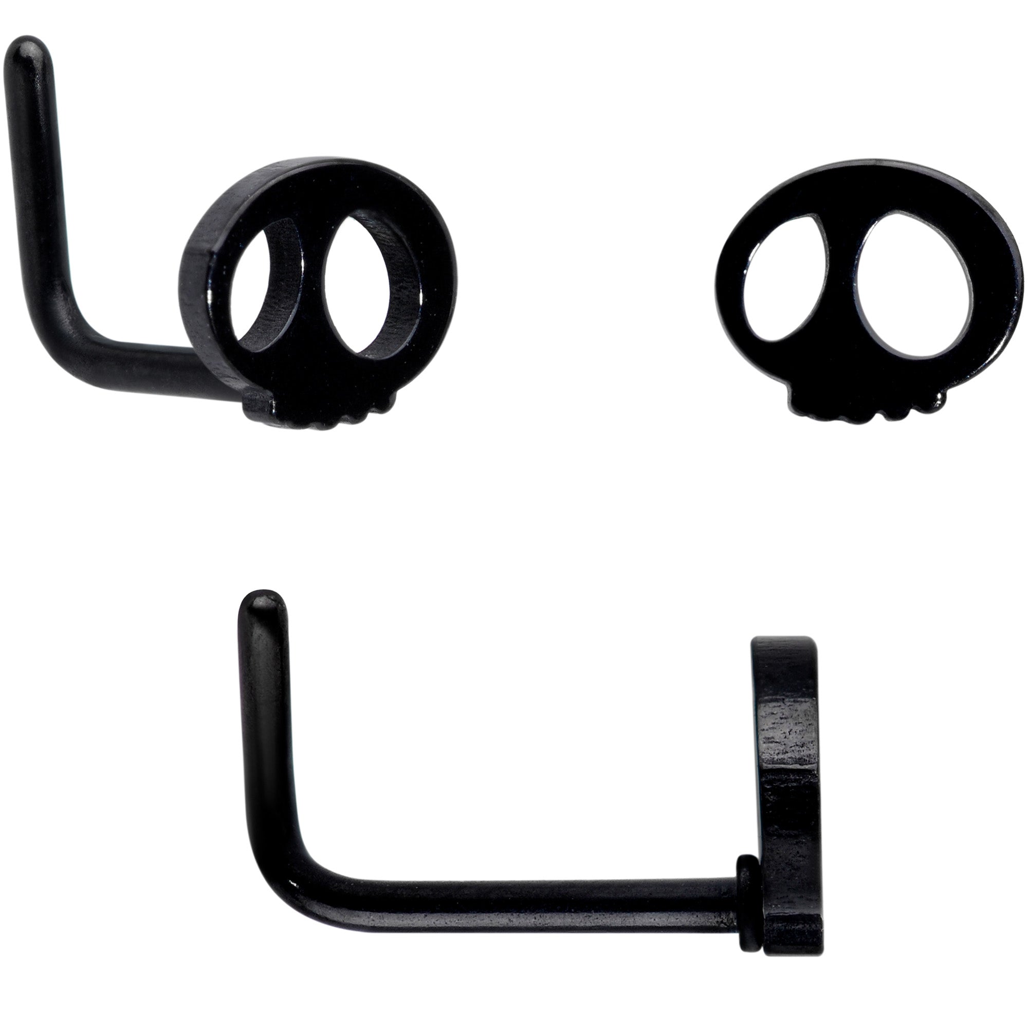 16G 20G Black Halloween Cartilage Labret Nose Ring Set of 3