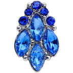16G 1/4 Blue CZ Gem Fountain Cartilage Tragus Earring