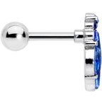16G 1/4 Blue CZ Gem Fountain Cartilage Tragus Earring