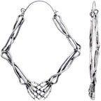Skeletons Holding Hands Halloween Tunnel Plug Earrings
