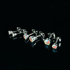 20G Aurora CZ Gem 3mm to 5mm Post Stud Earring Set of 3