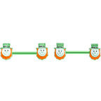 14G 9/16 Green Gem Leprechaun St Patricks Day Nipple Ring Set