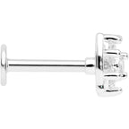 16G 5/16 Clear CZ Gem Beauty Bow Labret Monroe Tragus