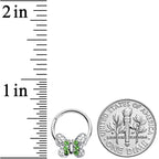 16G 3/8 Green Gem Lacy Butterfly Hinged Segment Ring