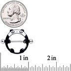 14G 11/16 Black White Round Panda Nipple Shield Set