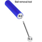 5mm to 6mm Blue Aluminum Body Piercing Ball Removal Tool