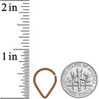 16G 3/8 Light Brown Matte Teardrop Cartilage Closure Ring