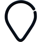 18G 3/8 Black Matte Teardrop Cartilage Closure Ring
