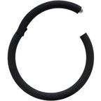 18G 3/8 Black Matte Cartilage Hinged Segment Ring