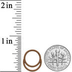 18G 3/8 Light Brown Matte Double Circle Hinged Segment Ring