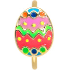 20G 5/16 Gold Tone Funky Painted Easter Egg Nose Hoop
