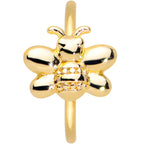 20G 5/16 Gold Tone Simply Stylish Bee Nose Hoop