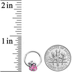 16G 3/8 Pink Gem Easter Egg Easter Bunny Hinged Segment Ring