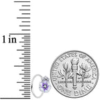 20G 5/16 Clear CZ Gem Purple White Flower Nose Hoop