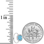 20G 5/16 Simple Blue Snowflake Christmas Nose Hoop