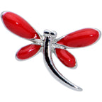 16G 1/4 Dragonfly Red Wings Internally Threaded Labret Tragus