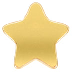 Implant Grade 23 Titanium Gold Tone Star Threadless Push In Top