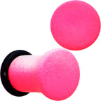 White Pink Ombre Matte Acrylic Single Flare Plug Set Sizes 2mm-12mm
