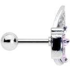 16G 1/4 Pink Gem Lacy Butterfly Cartilage Tragus Earring