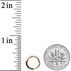 16G 5/16 Clear CZ Gem Rose Gold Tone Forward Facing Closure Ring