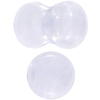 White Cloudy Quartz Double Flare Plug Set