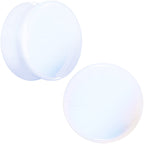 White Opalite Double Flare Plug Set