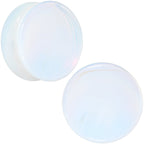 White Opalite Double Flare Plug Set