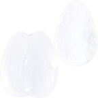 White Cloudy Quartz Drop Saddle Plug Set