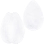 White Cloudy Quartz Drop Saddle Plug Set