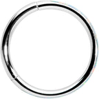 16G 3/8 White Synthetic Opal Forward Facing Hinged Segment Ring