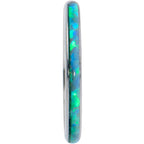 16G 5/16 Green Synthetic Opal Forward Facing Hinged Segment Ring