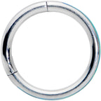 16G 5/16 Green Synthetic Opal Forward Facing Hinged Segment Ring