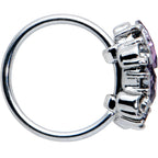 20G 5/16 Clear Purple Gem Abstract Elegance Nose Hoop