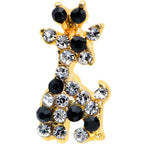 16G 5/16 Black Gem Gold Tone Decadent Deer Labret Monroe Tragus