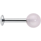 16G 1/4 Elegant Pink Rose Quartz Internal Threaded Labret Tragus