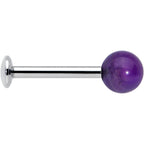 16G 5/16 Elegant Purple Amethyst Internal Threaded Labret Tragus