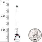 Clear Bioplast Witch Hat Ghost Halloween Dangle Pregnancy Belly Ring