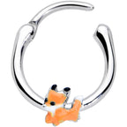 16G 3/8 Cute Fall Fox Cartilage Clicker