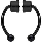 Black Magnetic Septum Ring Horseshoe Non-Pierced Fake Nose Ring