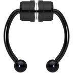 Black Magnetic Septum Ring Horseshoe Non-Pierced Fake Nose Ring
