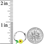 16G 3/8 Sunny Yellow Sunflower Cartilage Clicker