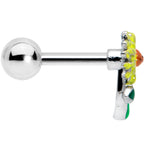16G 1/4 Sunny Yellow Sunflower Cartilage Tragus Earring