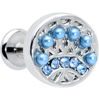 16G 1/4 Blue Gem Geometric Blues Pattern Labret Monroe Tragus