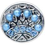 16G 1/4 Blue Gem Geometric Blues Pattern Labret Monroe Tragus