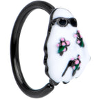 20G 5/16 Black Hipster Ghost Halloween Nose Hoop