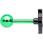 16G 1/4 Green Top Hat Skull Halloween Cartilage Tragus Earring