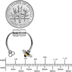 Clear Gem Bee Hive Non Pierced Magnetic Clip On Fake Septum Ring