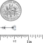 Clear CZ Gem 5mm G23 Titanium Post Stud Earrings